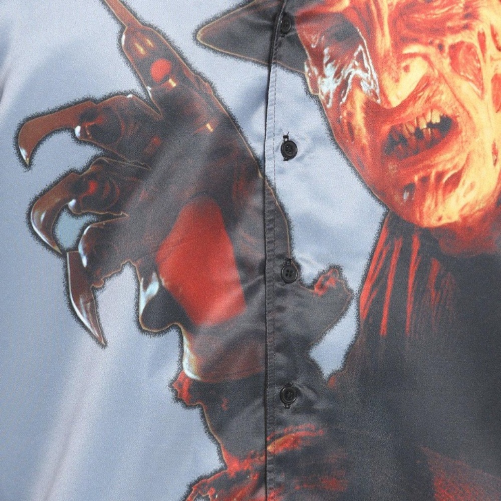 Unisex Freddy Vs Jason Sublimated Woven Button Up Hot Topic Horror - Picture 4 of 4